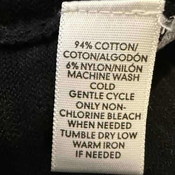 Ann Taylor Loft Cotton Blend Hi-Low Top Black S Casual Breathable 88-09 - Picture 11 of 12